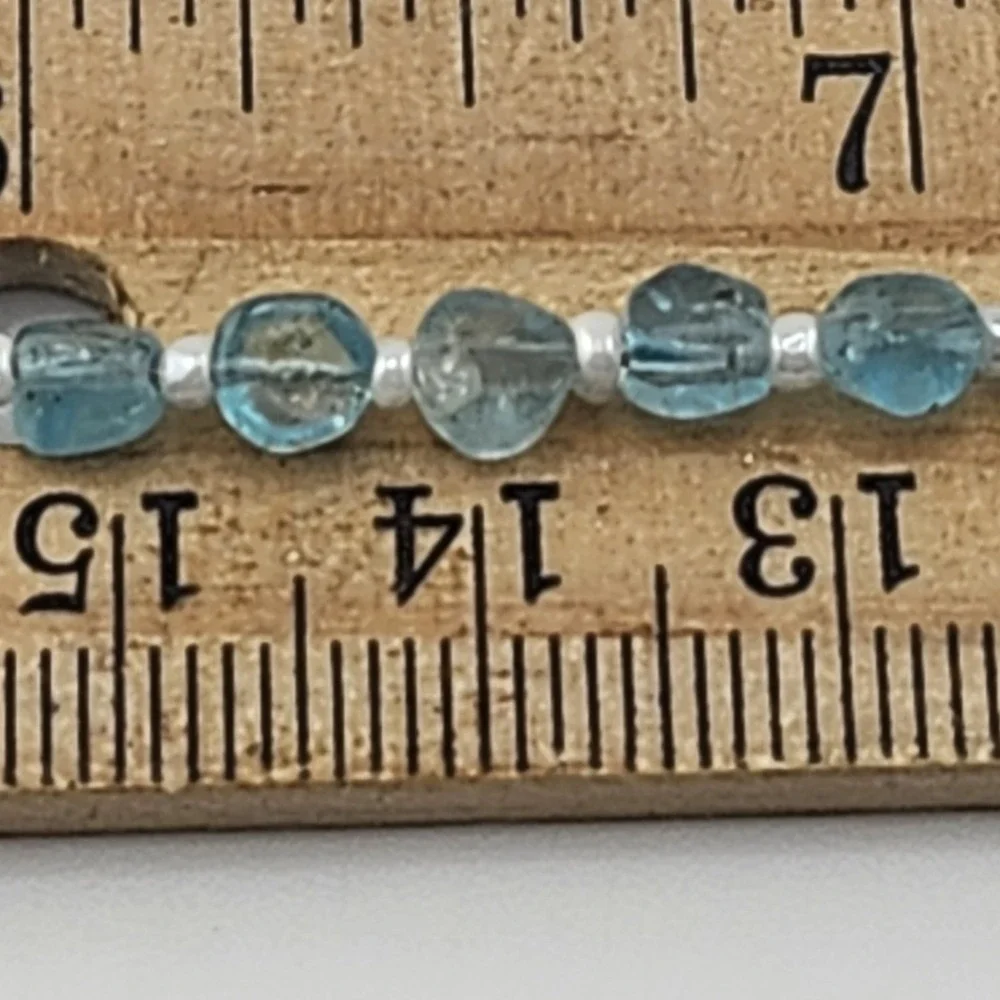 Blue‎ Apatite Bead Necklace